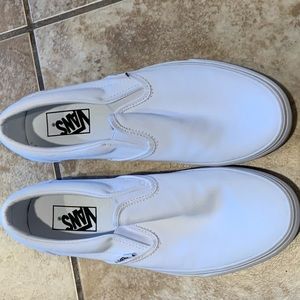 Women’s white slip on vans